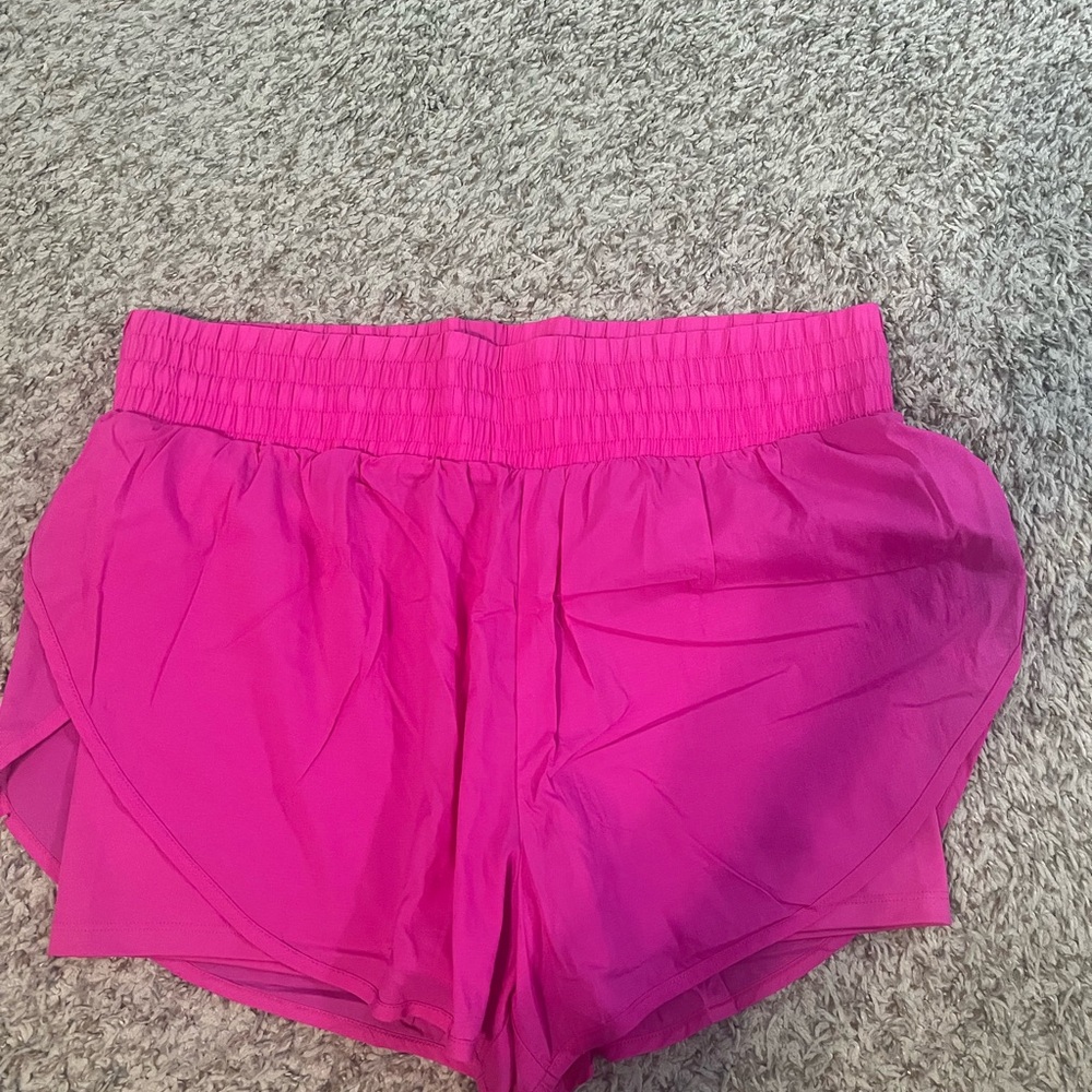 All in Motion Pink Athletic Shorts Lightweight Elastic Waist
